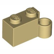 Lego kostka (kostička) 1x4 s pantem, béžová (383105, 4159282, 4215138, 4508650, 4542415)